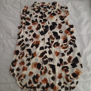 DKNY Women's Sleeveless Multicolored Sleeveless Blouse